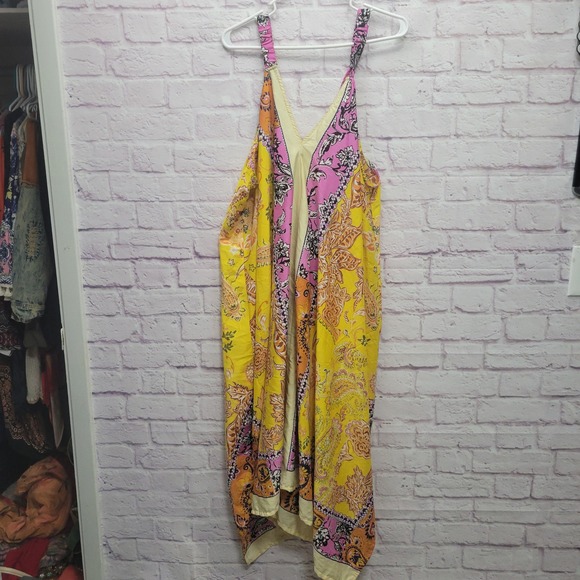 Mlle Gabrielle Hippie Boho Tank Dress Plus Size 3X Lightweight Bright Festival - Picture 1 of 8